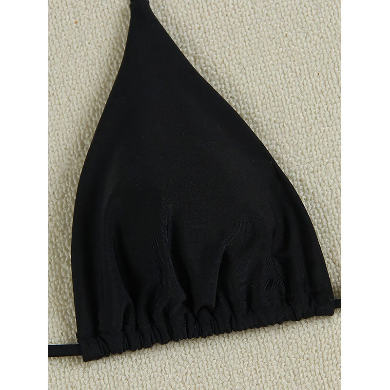 Damen Eleganter Triangel-Bikini mit goldener Applikation Echo Archiv