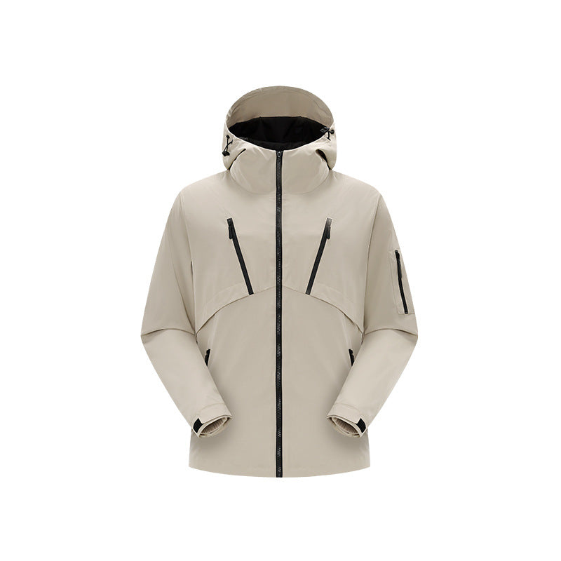 Herren Technische Softshelljacke mit Kapuze, wasserabweisender Membran und multiplen Reißverschlusstaschen Echo Archiv