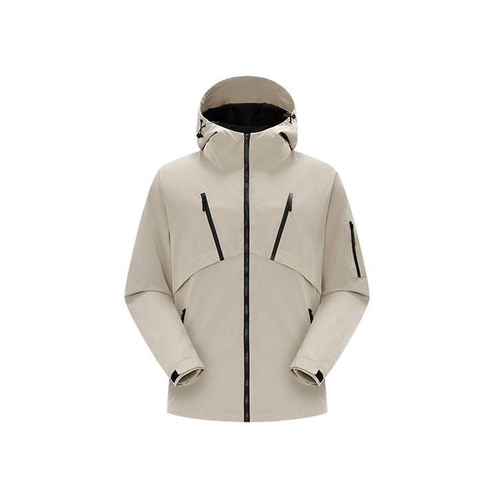 Herren Technische Softshelljacke mit Kapuze, wasserabweisender Membran und multiplen Reißverschlusstaschen Echo Archiv