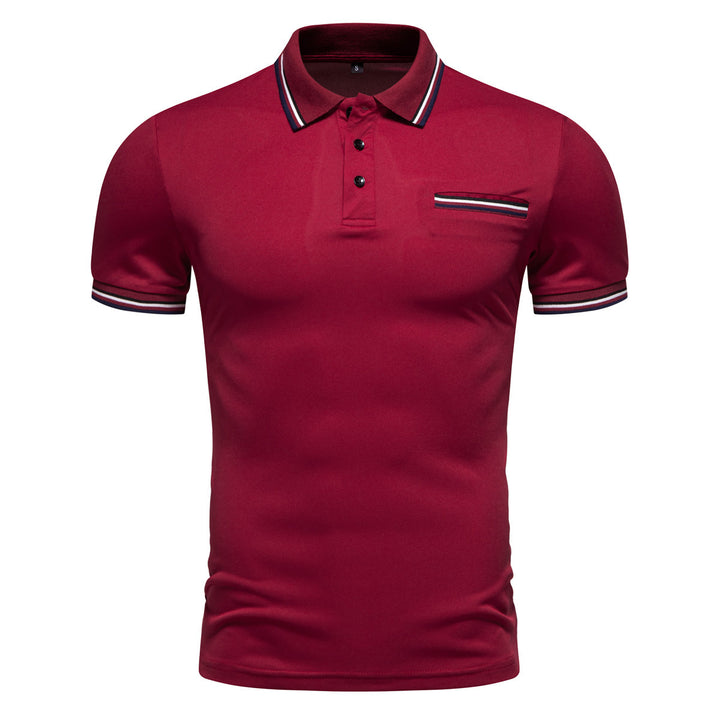 Herren Poloshirt mit kontrastierenden Akzenten und modernem Schnitt Echoarchiv
