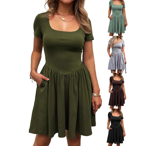 Damen Kurzarm Kleid Echo Archiv