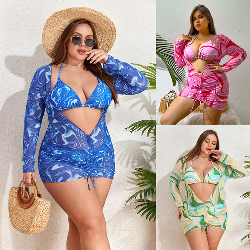 Damen Bikiniset mit lässigem Wickelkleid und verspieltem Design Echo Archiv