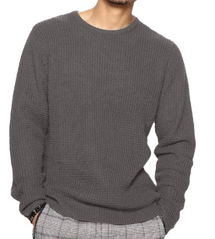 Herren Strukturierter Pullover mit Rundhalsausschnitt Echoarchiv