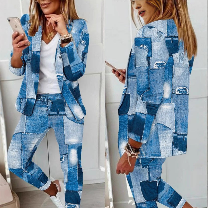 Damen Karierte Slim-Fit Jogginghose mit Tunnelzug und Knöchellangem Schnitt – Avélisse