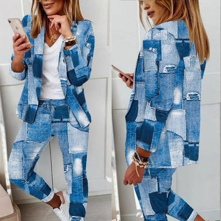 Damen Karierte Slim-Fit Jogginghose mit Tunnelzug und Knöchellangem Schnitt – Avélisse