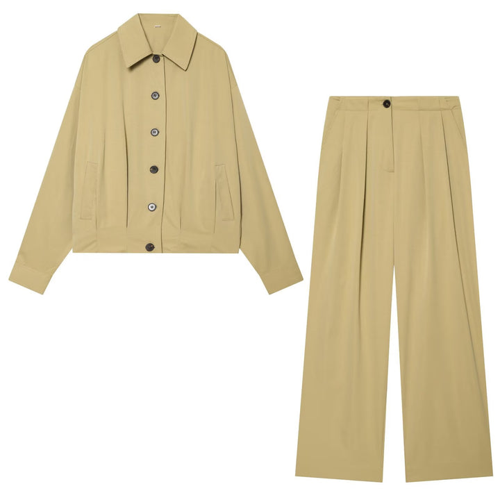 Damen Hochtaillierte Palazzo-Hose mit Bundfalten und seitlichen Eingrifftaschen Echo Archiv