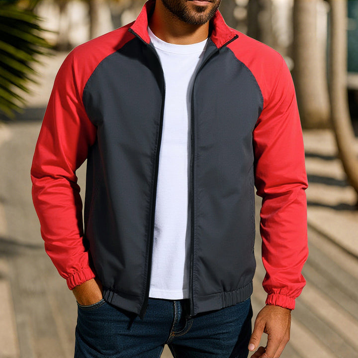 Herren sportliche Übergangsjacke mit reißfestem Material und elastischen Bündchen Echoarchiv