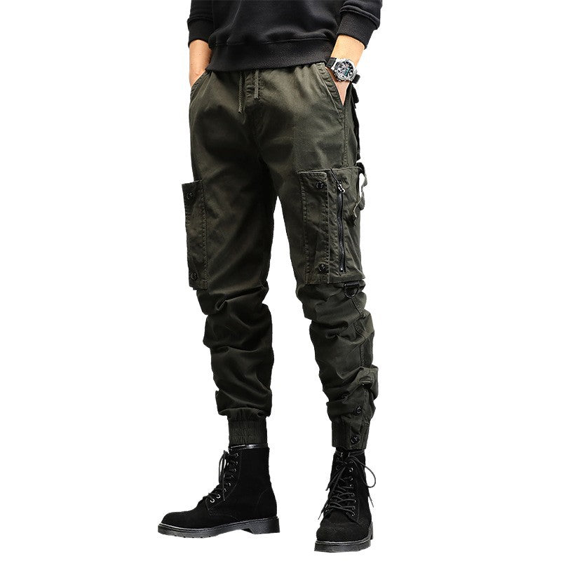Herren Cargohose mit stylischen Reißverschlusstaschen und elastischem Bund Echoarchiv