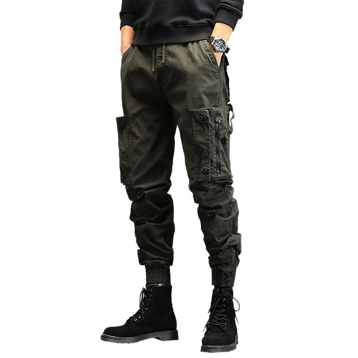 Herren Cargohose mit stylischen Reißverschlusstaschen und elastischem Bund Echoarchiv