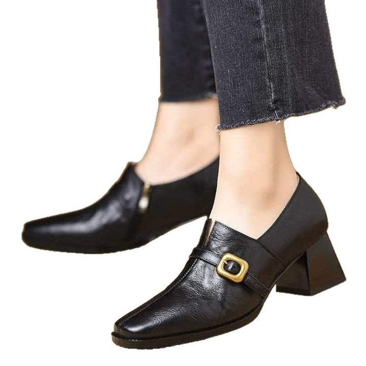 Damen Elegante spitze Stiefeletten mit Blockabsatz Echo Archiv