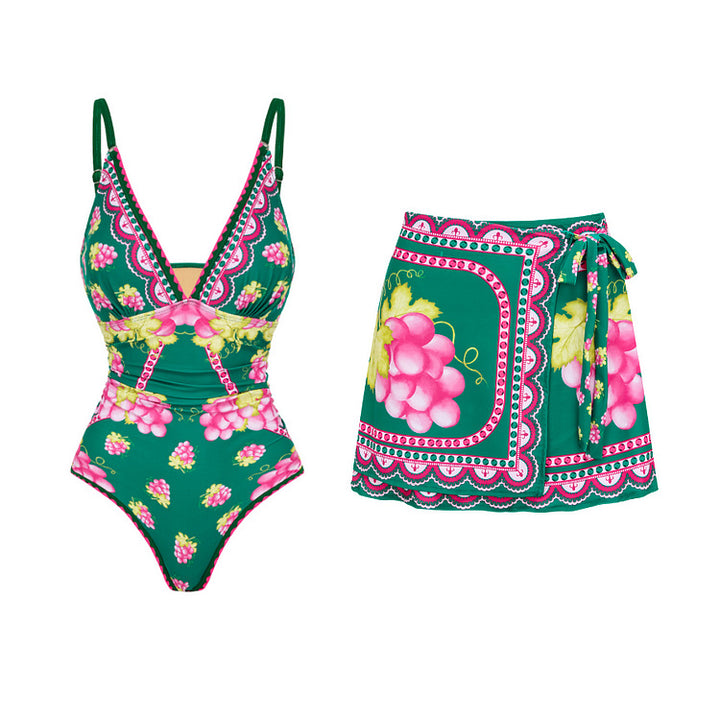 Damen Stylish Elegantes Badeanzug- und Rockset Echo Archiv
