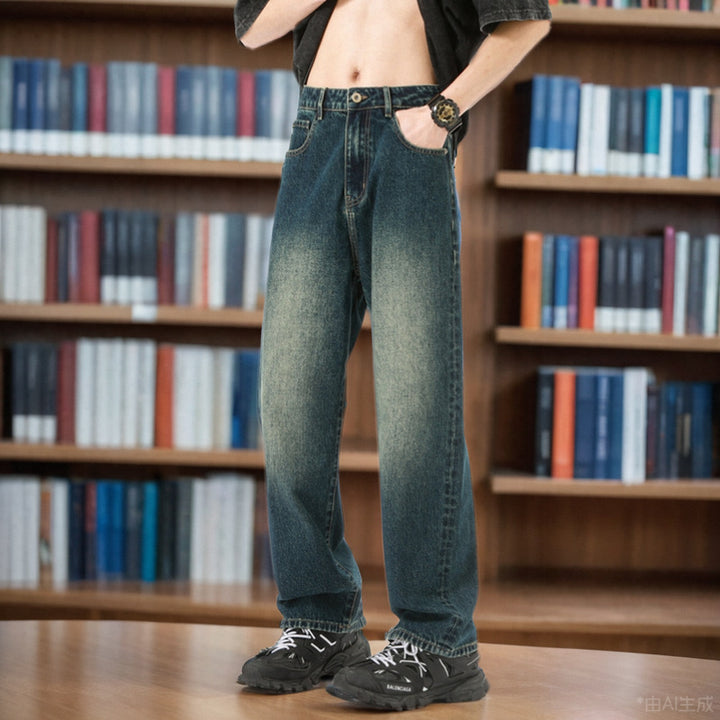 Herren weite Jeans mit lässigem Schnitt Echoarchiv
