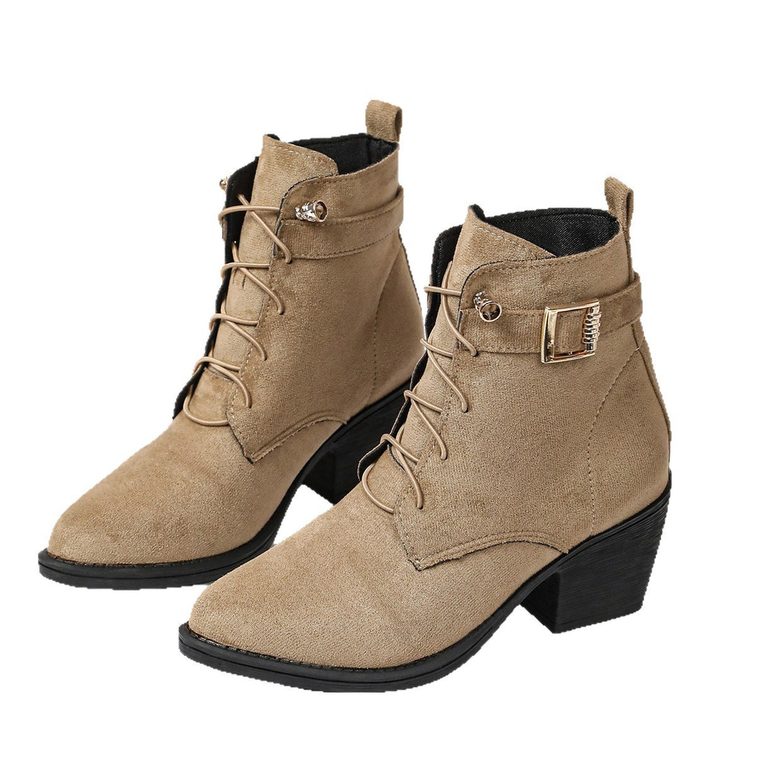 Damen Elegante Schnür-Stiefeletten mit Blockabsatz Echo Archiv