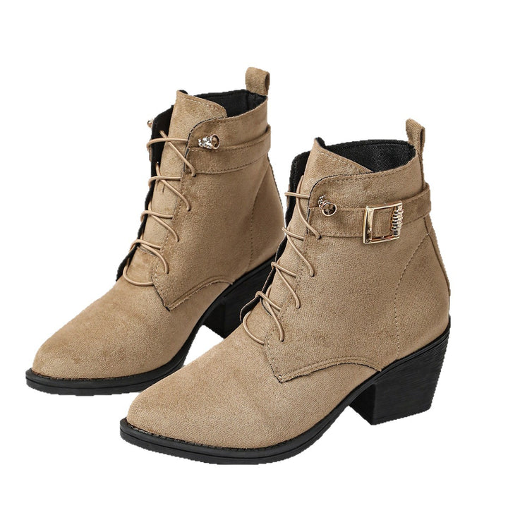 Damen Elegante Schnür-Stiefeletten mit Blockabsatz Echo Archiv