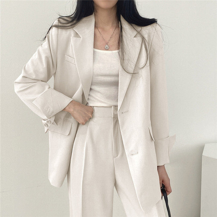Damen elegantes Blazer-Set mit weitem Schnitt Echoarchiv