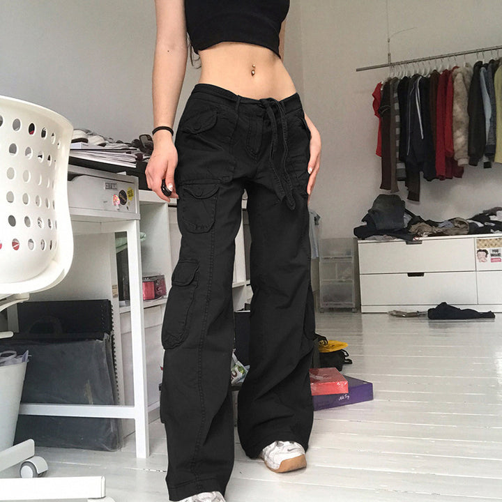 Damen Cargo-Hose mit seitlichen Taschen und verstellbarem Bund Echo Archiv