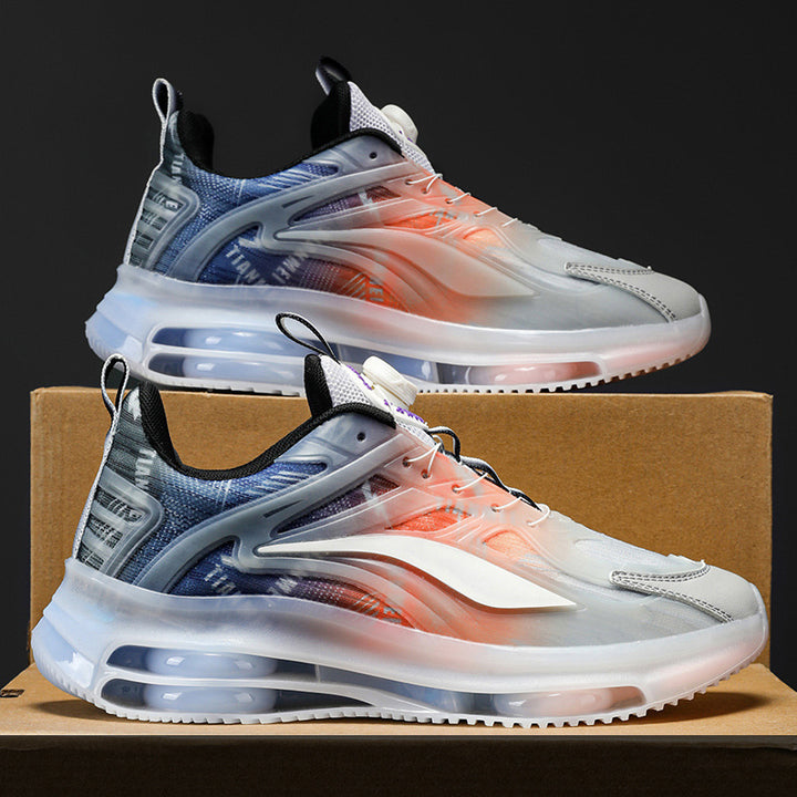Unisex Transparente TPU-Sneaker mit sichtbarer Luftkammer und gradientem Mesh-Obermaterial Echoarchiv