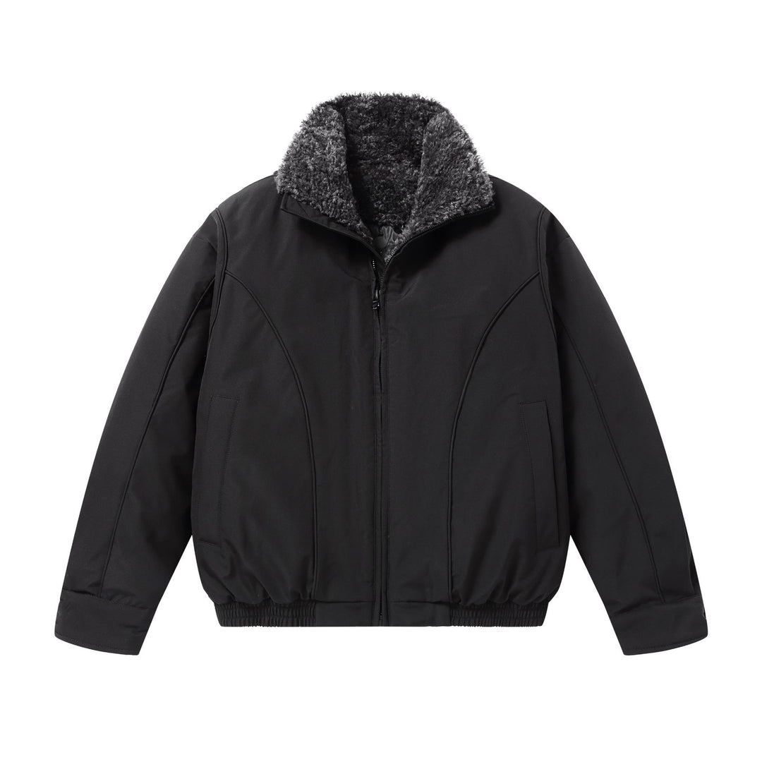 Herren Kurz geschnittene Thermobomberjacke mit hohem Teddykragen Echoarchiv
