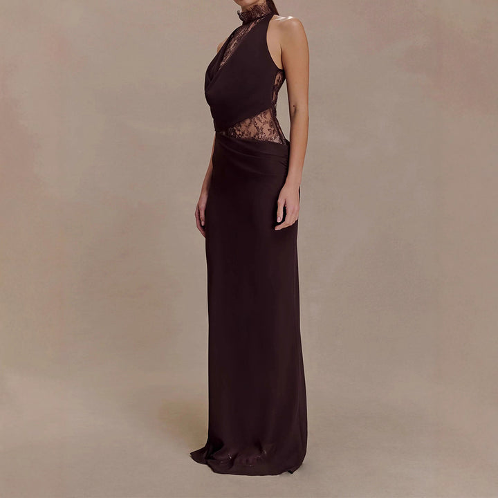 Damen Elegantes Bodenkonturen-Kleid mit exquisiter Spitzeneinlage Echo Archiv