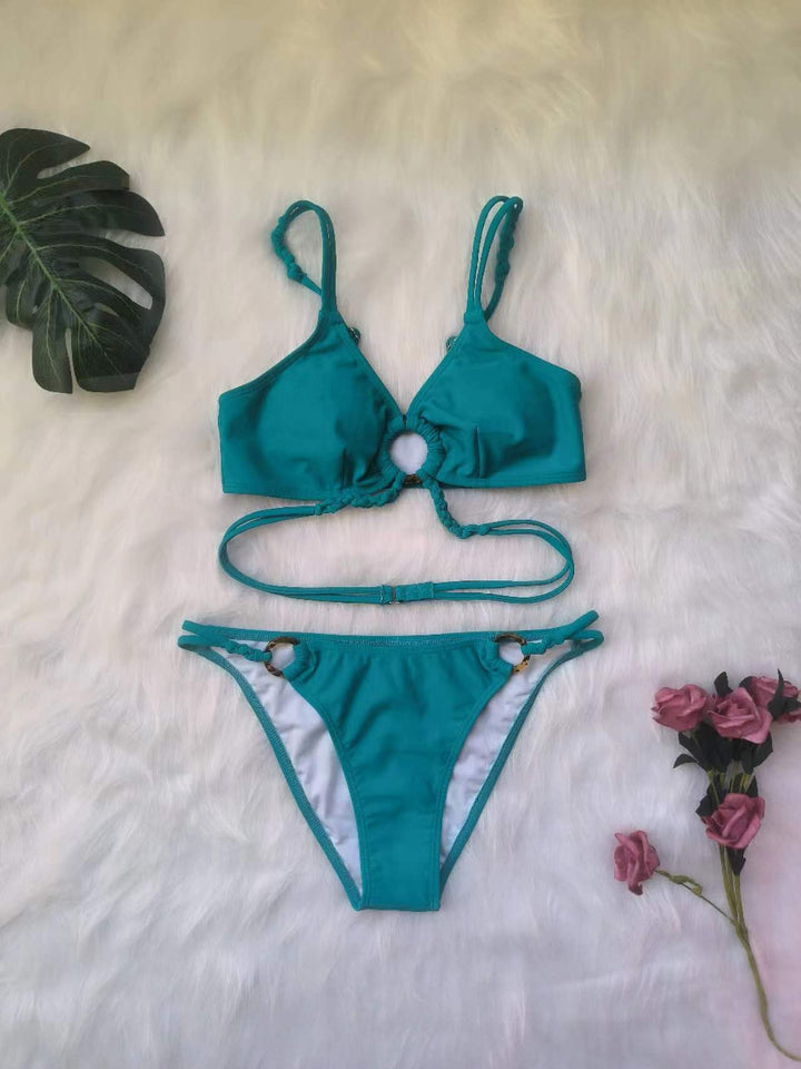 Damen Triangel-Bikini mit kreativen Knotendetails Echo Archiv