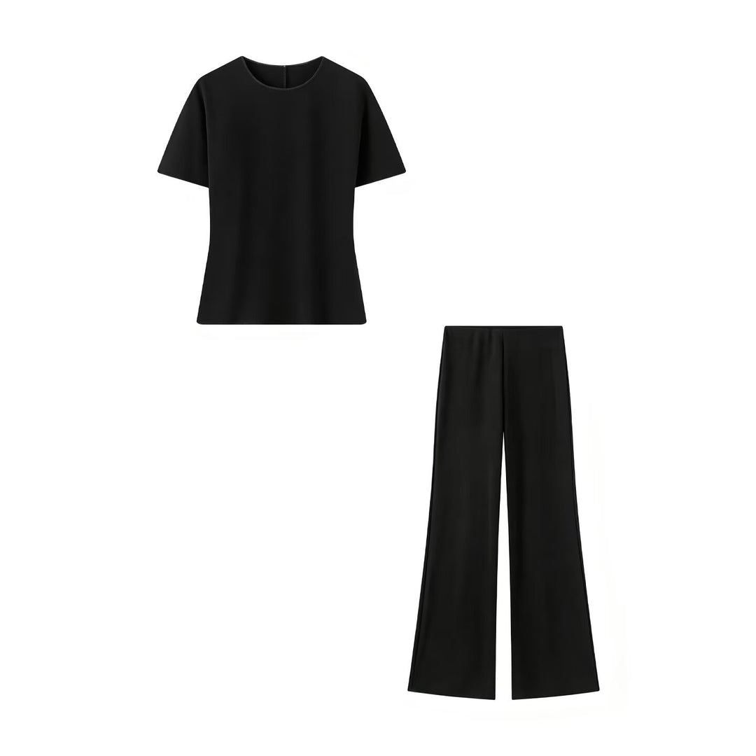 Damen Weite Satinhose mit hoher Taille und fließender Wide‑Leg‑Silhouette Echo Archiv