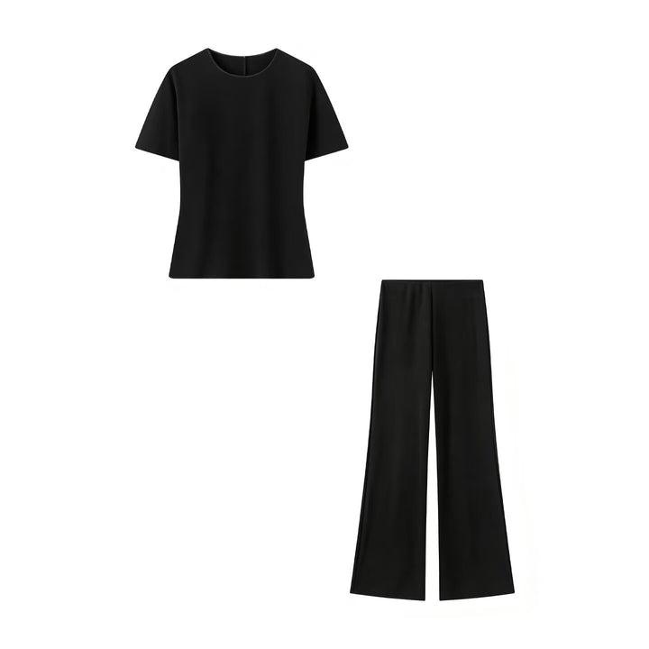 Damen Weite Satinhose mit hoher Taille und fließender Wide‑Leg‑Silhouette Echo Archiv