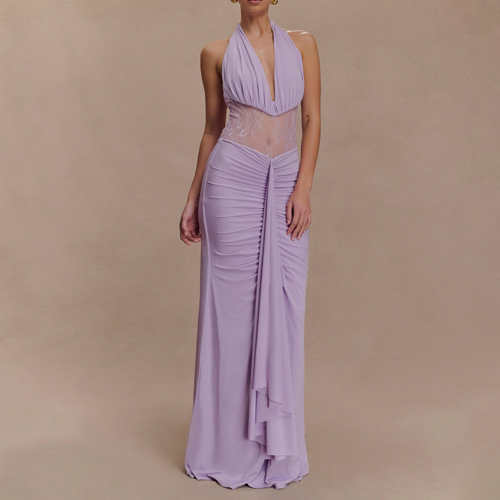 Damen Elegantes Abendkleid mit raffinierten Spitzeneinsätzen Echo Archiv