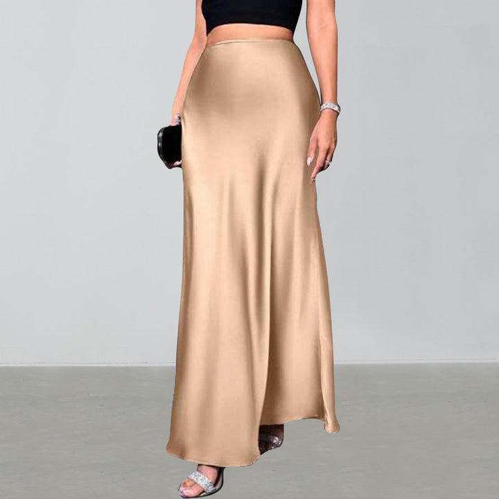 Damen Eleganter Maxirock mit schwingendem Schnitt und hohem Bund Echo Archiv