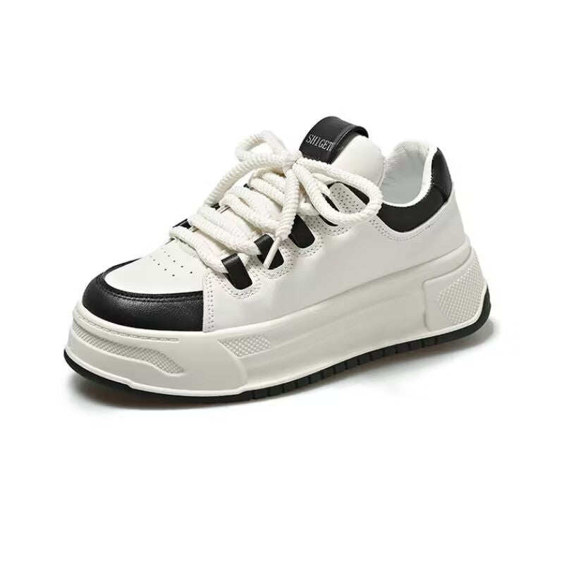 Damen modische Sneakers mit durchgehendem Plateau und elastischen Schnürsenkeln Echo Archiv
