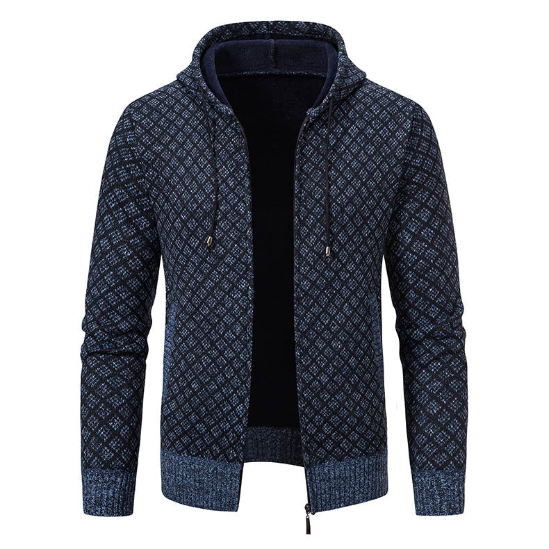 Herren Kapuzenjacke mit strukturiertem Design und eleganten Akzenten Echoarchiv