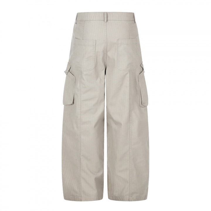 Damen weite Cargo‑Culottehose mit hoher Taille, aufgesetzten Klappentaschen und lässiger Cropped‑Silhouette Echo Archiv