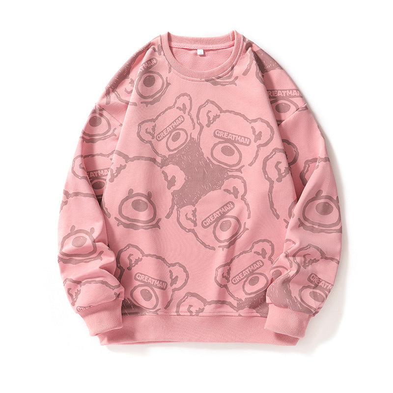 Herren lässiger Sweatshirt mit kreativem Tiermotiv Echoarchiv