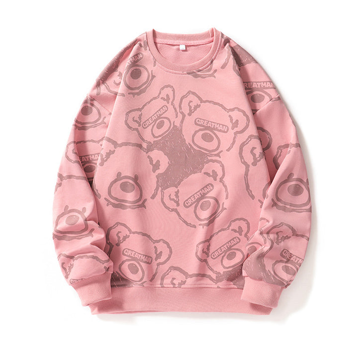 Herren lässiger Sweatshirt mit kreativem Tiermotiv Echoarchiv