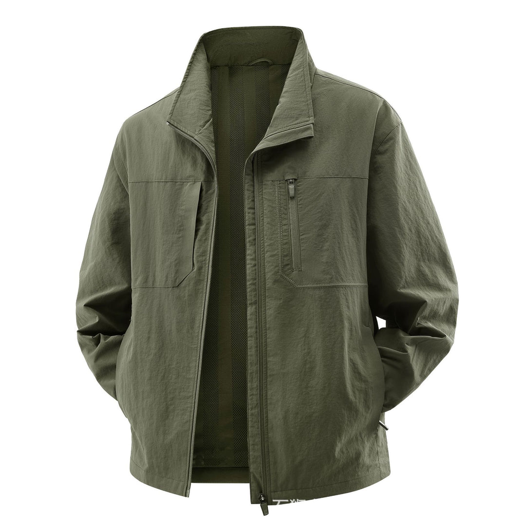 Herren Leichte Field-Utility-Jacke mit Mesh‑Futter, Stehkragen und Reißverschlusstaschen Echo Archiv
