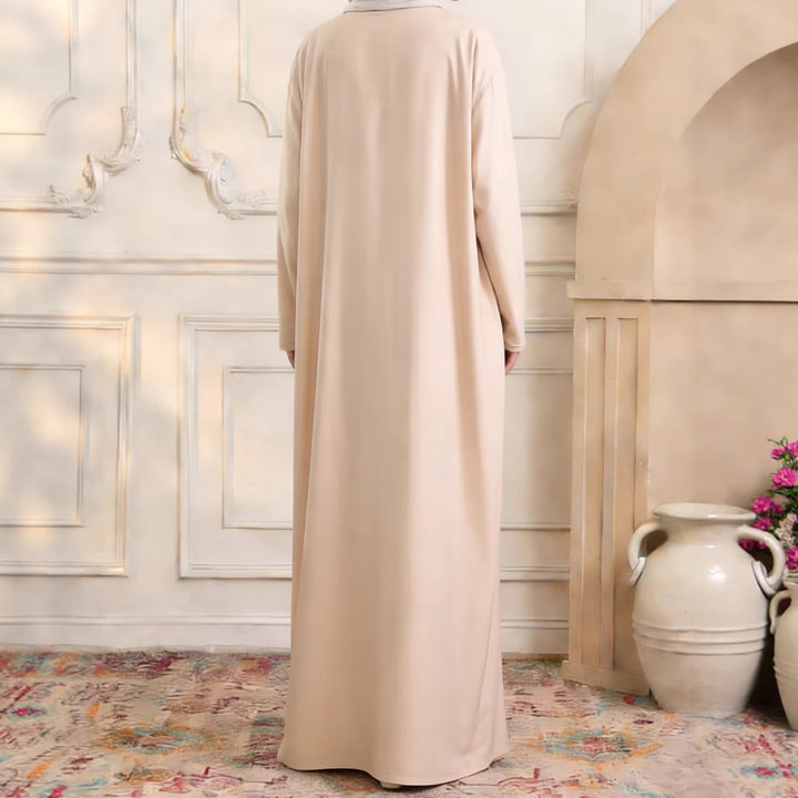 Damen Maxikleid im Kaftan-Stil mit handbemaltem Blumenprint Echoarchiv