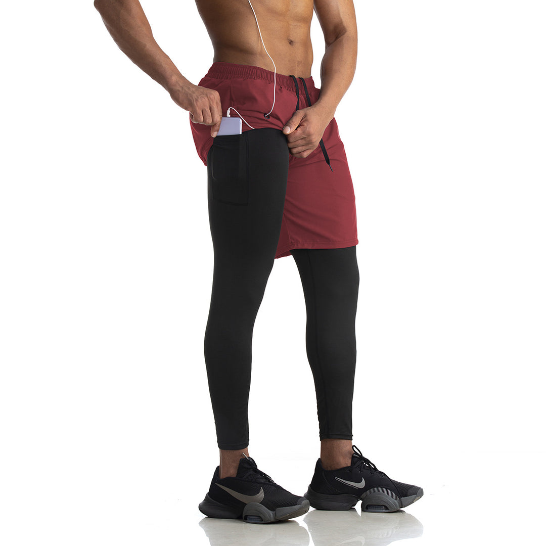 Herren Sportliche Laufshorts mit integrierten Kompressionsleggings Echoarchiv