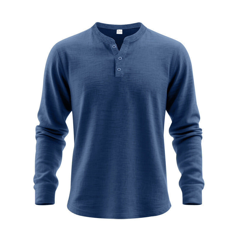 Herren Langarmshirt mit Knopfleiste Echoarchiv