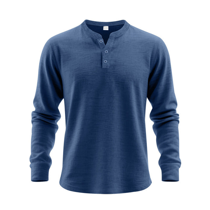 Herren Langarmshirt mit Knopfleiste Echoarchiv