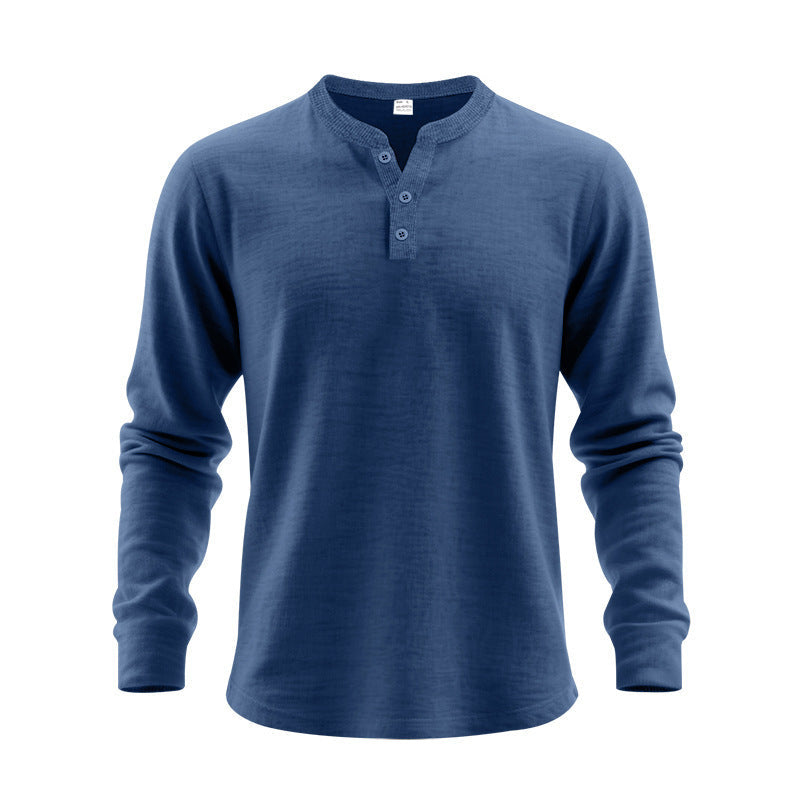 Herren Langarmshirt mit Knopfleiste Echoarchiv