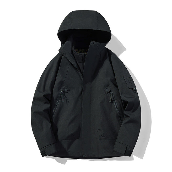 Unisex Wasserdichte, atmungsaktive Hardshell-Outdoorjacke mit Kapuze Echoarchiv