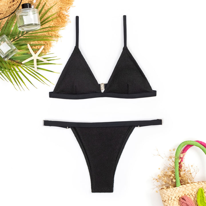 Damen Triangel-Bikini mit elegantem Textur und verstellbaren Trägern Echo Archiv