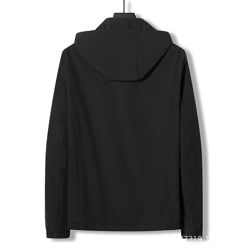 Herren funktionale Freizeitjacke mit verstellbarer Kapuze Echoarchiv