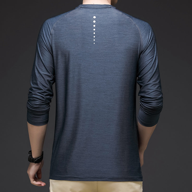 Herren sportliches Langarm-Funktionsshirt mit atmungsaktiven Einsätzen Echoarchiv