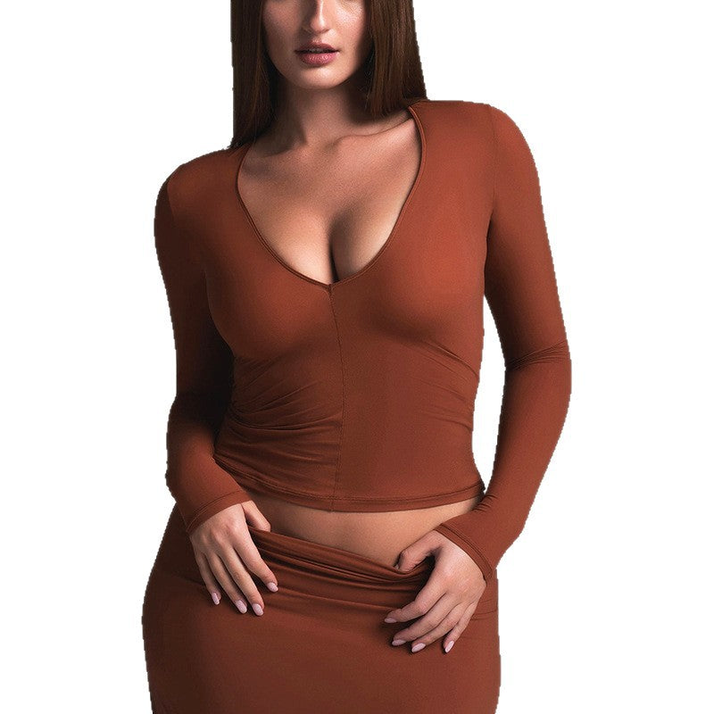 Damen Elegante Langarm-Top Echo Archiv