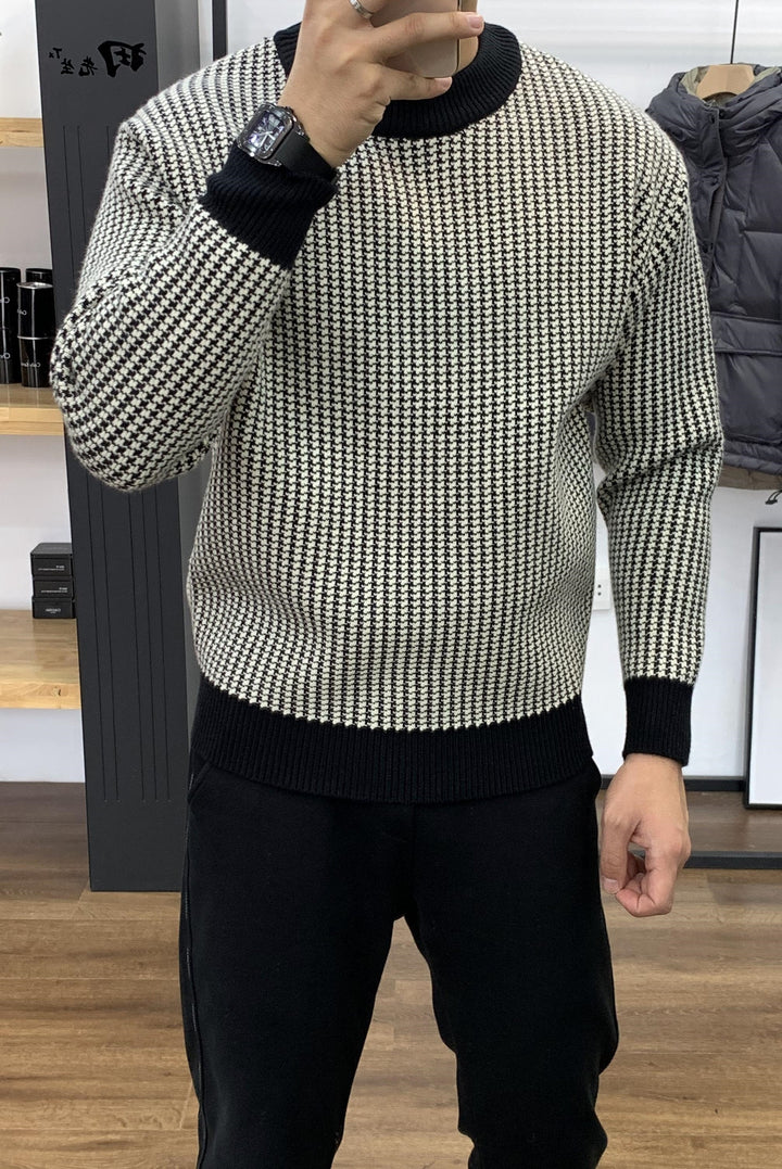 Herren moderner Strickpullover mit strukturiertem Design Echoarchiv