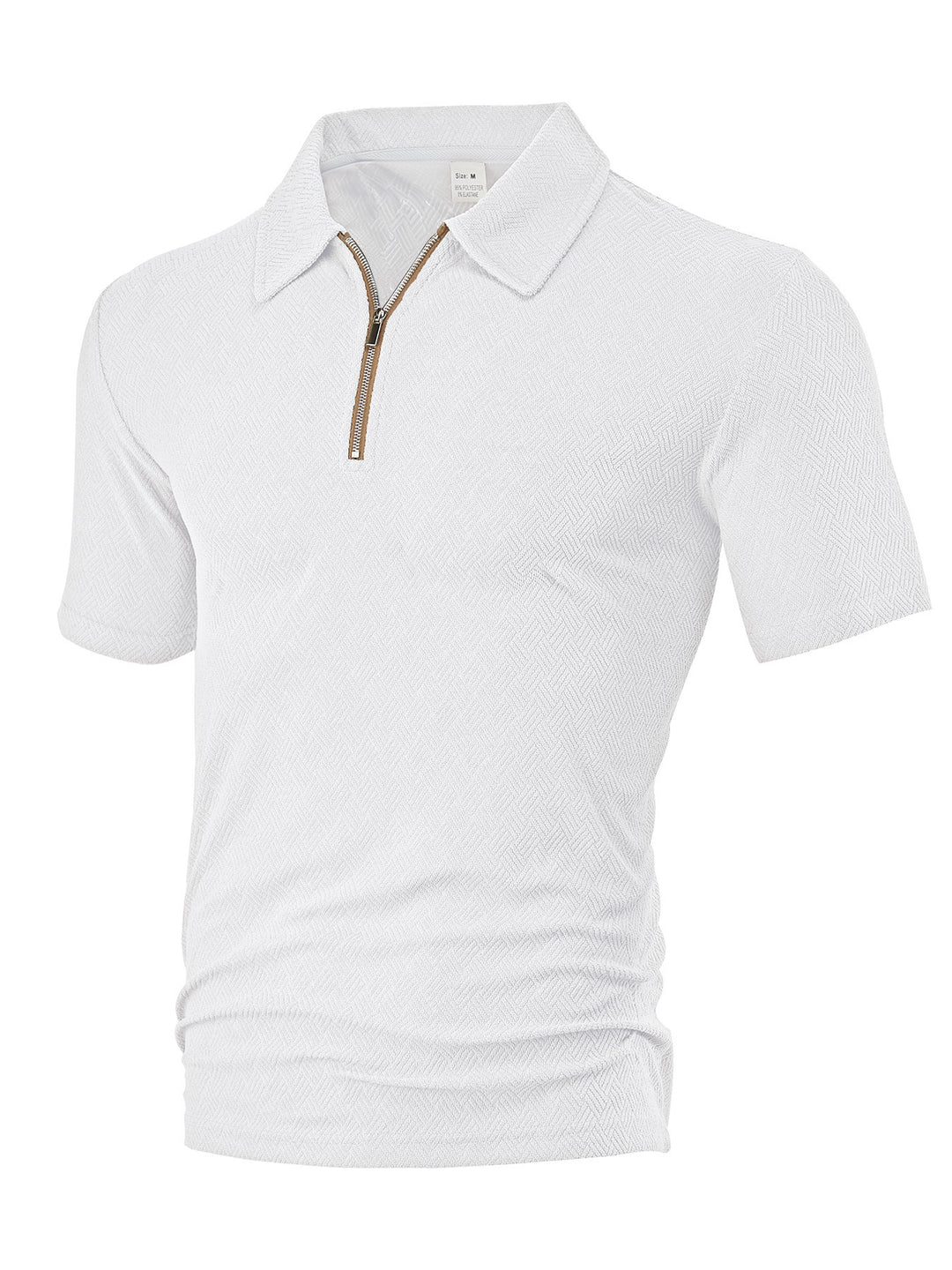 Herren Poloshirt mit innovativem Reißverschluss und strukturiertem Gewebe Echoarchiv