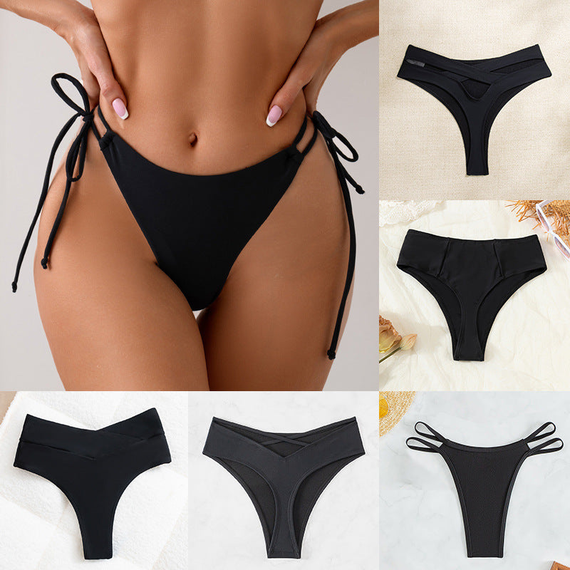Damen Hochtaillierte Badeshorts mit Raffung Echo Archiv
