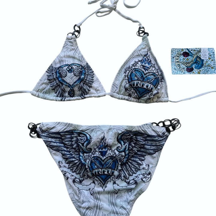 Damen Triangel-Bikini mit aufwändigem Grafikdesign und modischen Details Echo Archiv