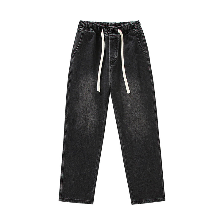 Herren Relaxed-Fit Denim-Jogginghose mit elastischem Tunnelzugbund und geradem Bein Echo Archiv