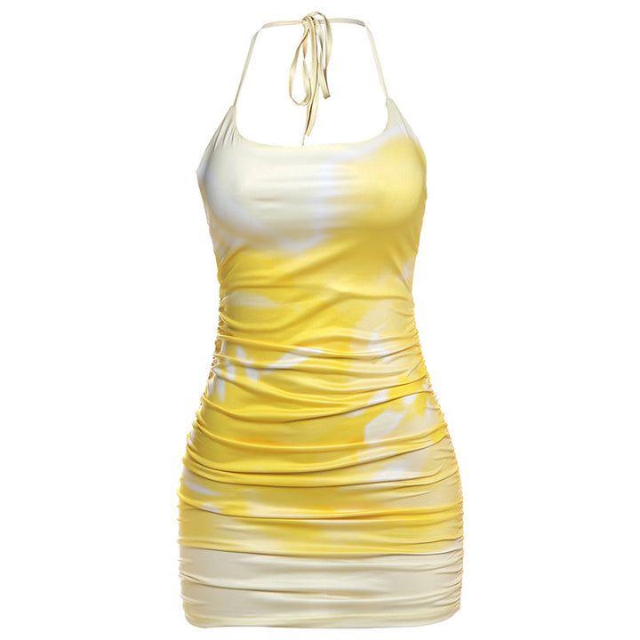 Damen Sommerkleid mit raffinierten Rüschendetails und Halterneck Echo Archiv